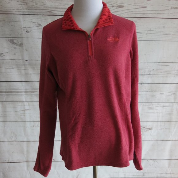 The North Face Half Zip Fleece Long Sleeve Pullover Sweater - Size Medium - Picture 2 of 6